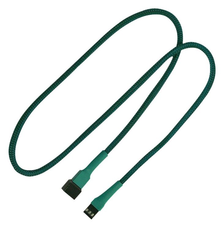 Nanoxia Verlängerungskabel für Lüfterspannungsversorgung - Molex, 3-polig (W) - Grün