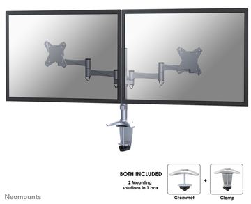 Neomounts by Newstar FPMA-D1330D - Befestigungskit - full-motion - für 2 LCD-Displays - Silber von LumaTech