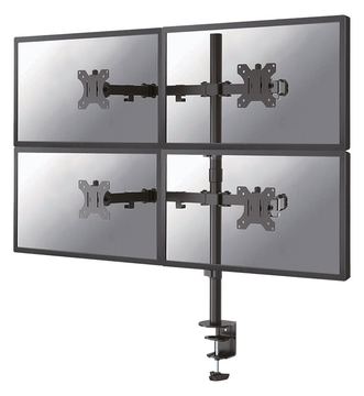 Neomounts by Newstar FPMA-D550D4 - Befestigungskit (Spannbefestigung für Tisch, Tischplattenbohrung, Stange von LumaTech