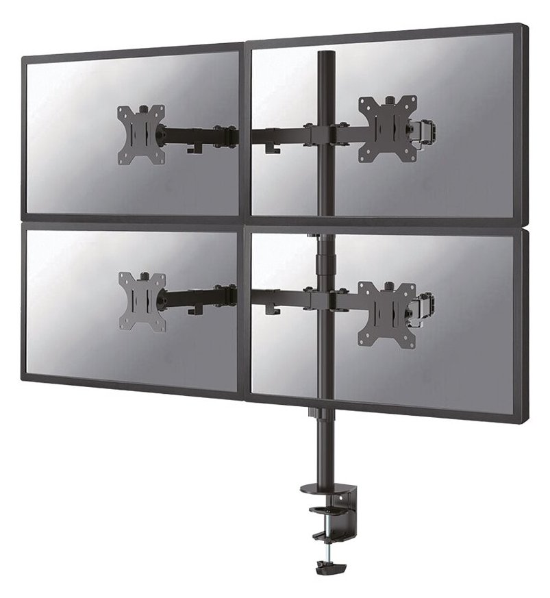 Neomounts by Newstar FPMA-D550D4 - Befestigungskit (Spannbefestigung für Tisch, Tischplattenbohrung, Stange