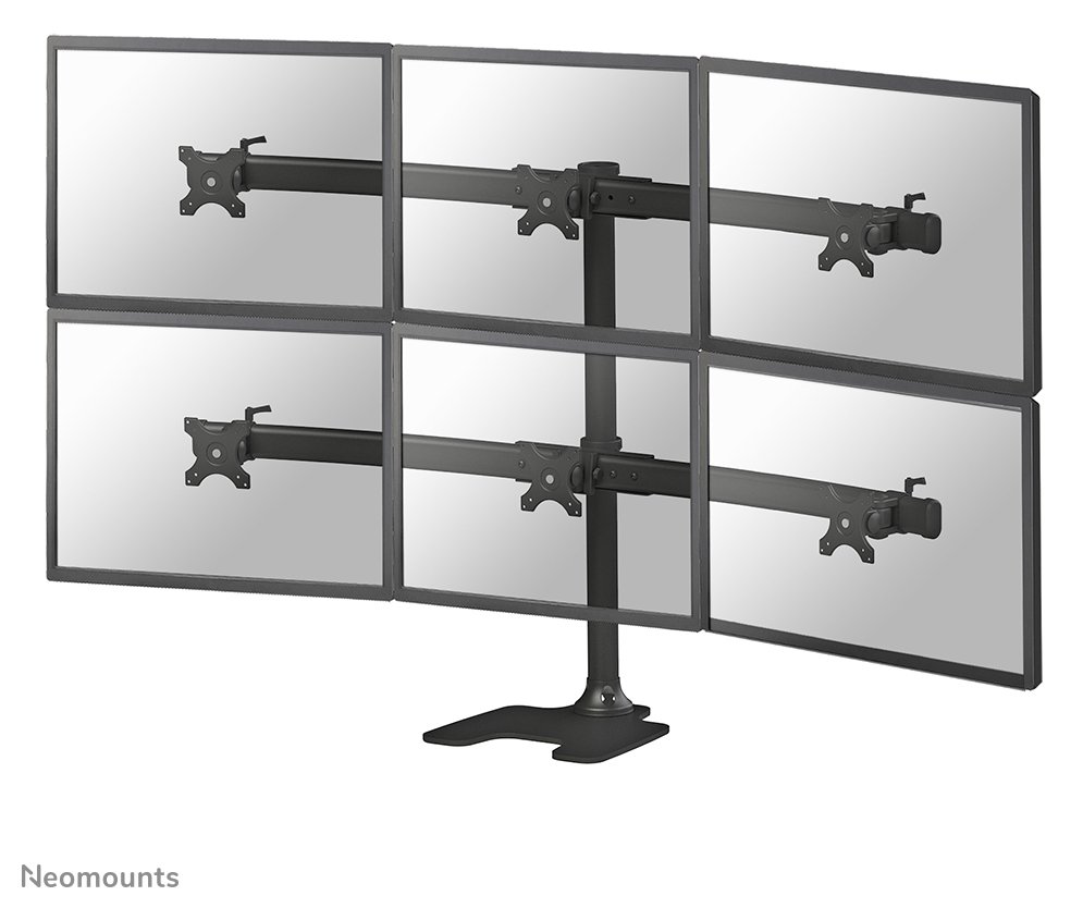Neomounts by Newstar FPMA-D700DD6 - Aufstellung - für 6 LCD-Displays - Schwarz - Bildschirmgröße: 25.4-68.6 cm