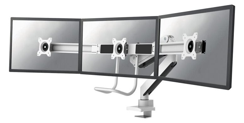 Neomounts NM-D775DX3 - Befestigungskit - Voll beweglich - für 3 LCD-Anzeigen - Aluminium - weiß