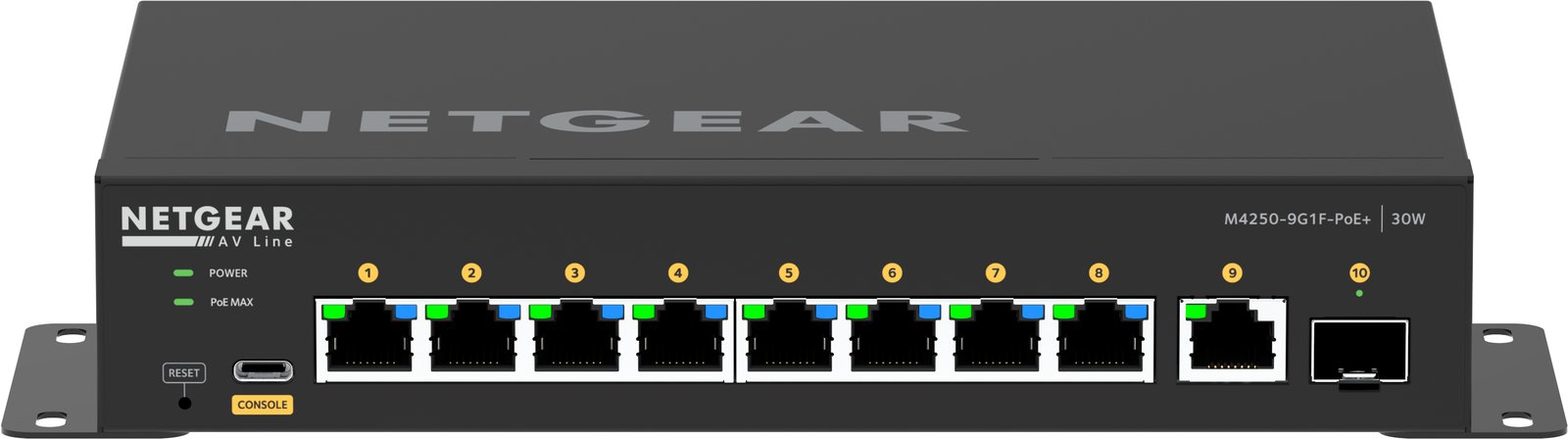 Netgear AV Line M4250-9G1F-PoE+ - Switch - L3 - managed - 8 x 10/100/1000 (8 PoE+)