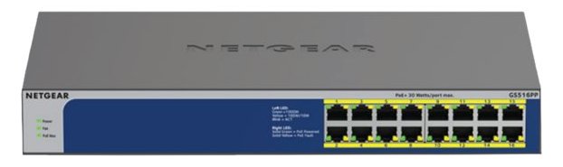 Netgear GS516PP - Switch - unmanaged - 16 x 10/100/1000 (PoE+)