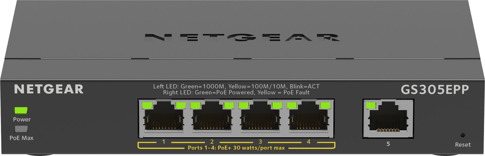 Netgear Plus GS305EPP - Switch - Smart - 5 x 10/100/1000 (4 PoE+)