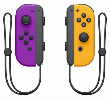 Nintendo Joy-Con (L)/(R) - Game Pad - kabellos - Neon Orange, Neon-Purpur (Packung mit 2) von LumaTech