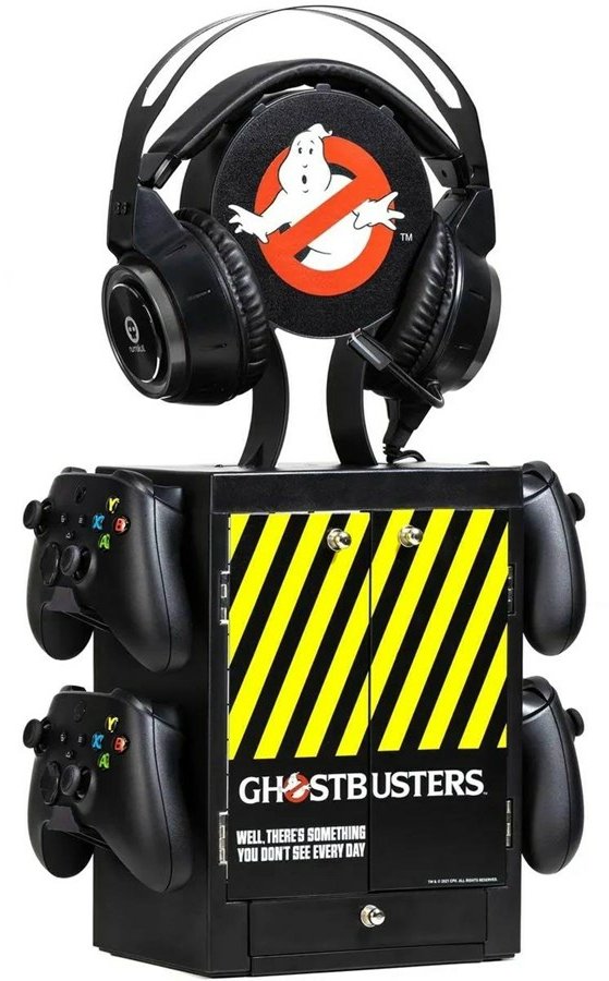 Numskull Games 5056280433576 - Ghostbusters Diskettenhalter für Spiele, Xbox, Schwarz, Gelb, Matt