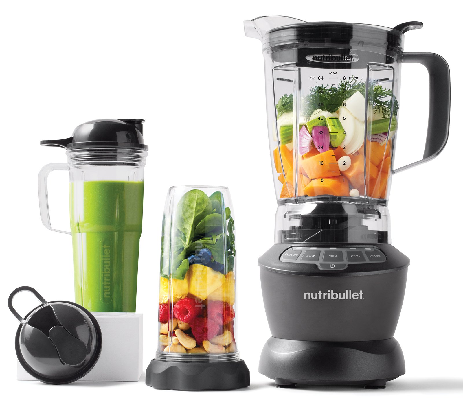 NutriBullet NBF500DG - Tischplatten-Mixer - 1,9 l - Eis-Crusher - 1200 W - Silber