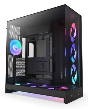 NZXT H9 Flow RGB+ schwarz matt Temperd Glass x 2 - Gehäuse - ATX - Midi/Minitower - ATX von LumaTech