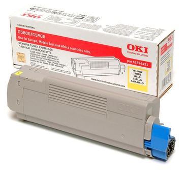 OKI Gelb - Original - Tonerpatrone - für C5800dn von LumaTech