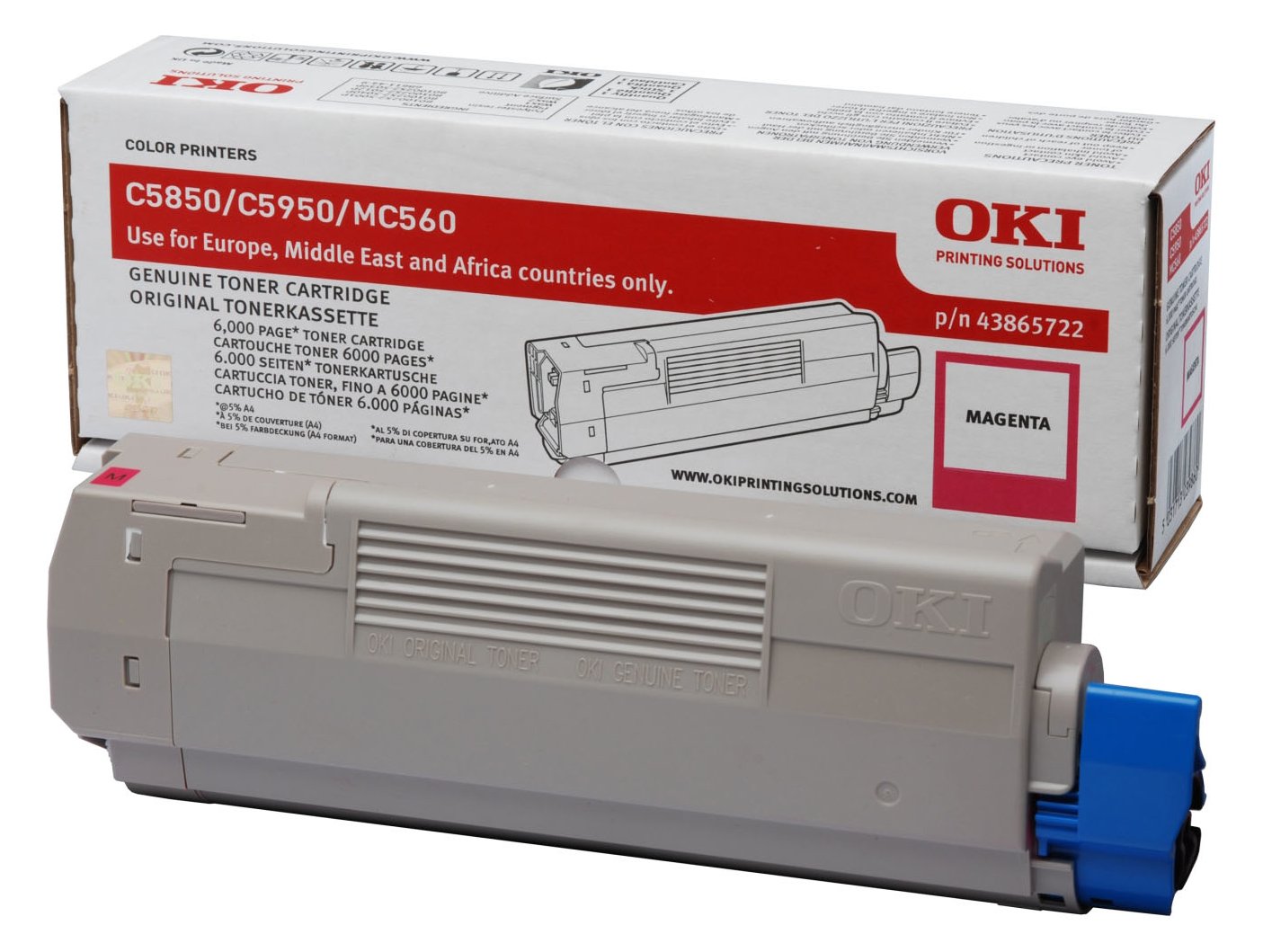 OKI Magenta - Original - Tonerpatrone - für OKI MC560dn, MC560n