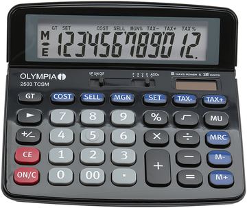 Olympia 2502 - Desktop - Einfacher Taschenrechner - 10 Ziffern - Batterie/Solar - Schwarz - Blau - Grau von LumaTech