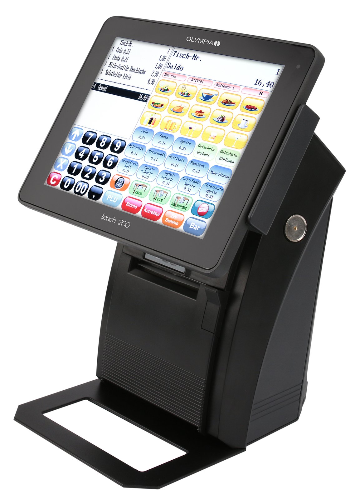 Olympia Kasse Touch 200 TSE schwarz