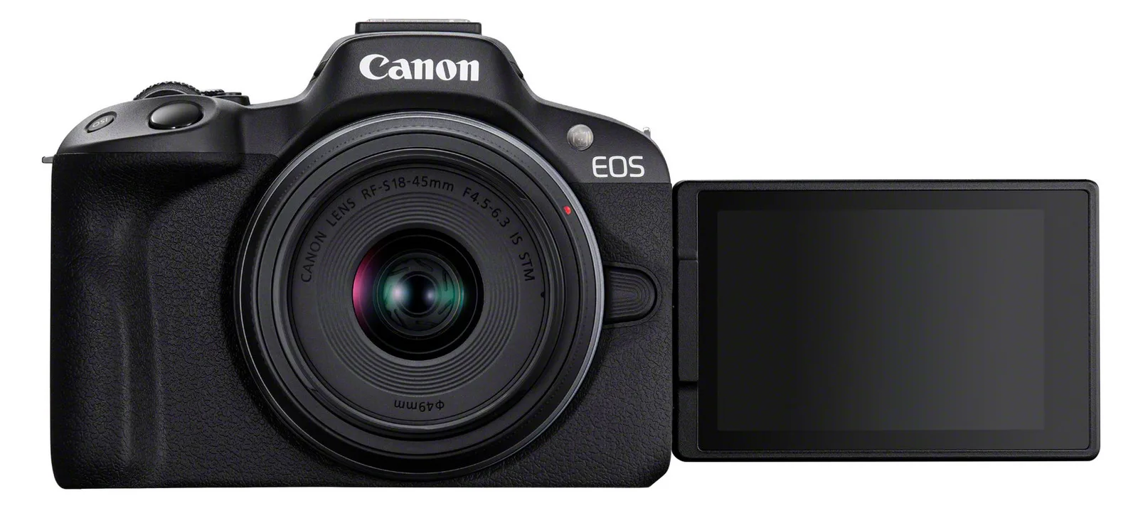 Canon EOS R50 - Schwarz + RF-S 18-45mm F4.5-6.3 IS STM Kit - 24,2 MP - 6000 x 4000 Pixel - CMOS - 4K Ultra HD, Ansicht 2