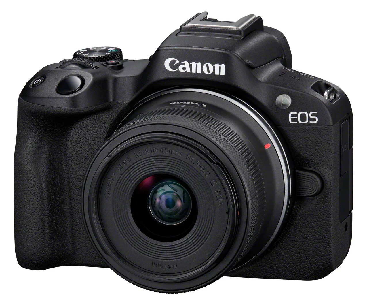 Canon EOS R50 - Schwarz + RF-S 18-45mm F4.5-6.3 IS STM Kit - 24,2 MP - 6000 x 4000 Pixel - CMOS - 4K Ultra HD, Ansicht 3