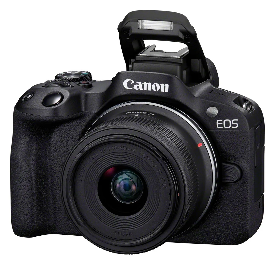 Canon EOS R50 - Schwarz + RF-S 18-45mm F4.5-6.3 IS STM Kit - 24,2 MP - 6000 x 4000 Pixel - CMOS - 4K Ultra HD, Ansicht 4