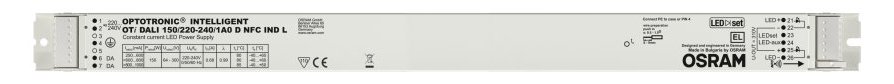 Osram OTi DALI 150/220…240/1A0 D NFC IND L - 100000 h - -40 - 65 °C - 198 - 264 V - 50/60 Hz - 5 A - 30 mm