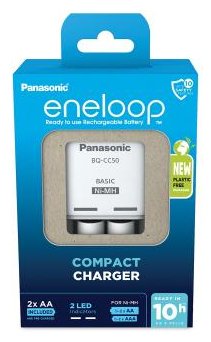 Panasonic eneloop Basic BQ-CC50 - Batterieladegerät - (für 2xAA/AAA)