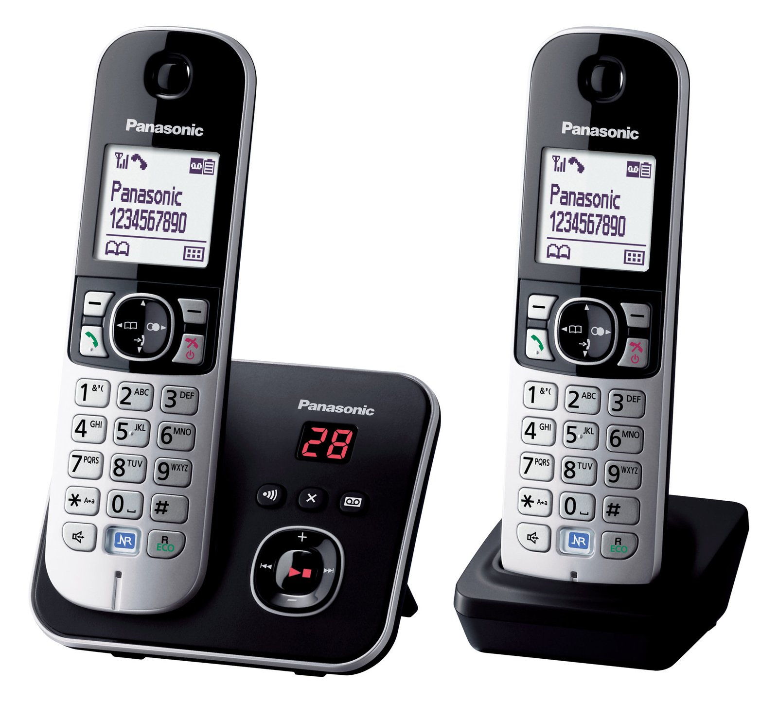 Panasonic KX-TG6822 - Schnurlostelefon - Anrufbeantworter mit Rufnummernanzeige