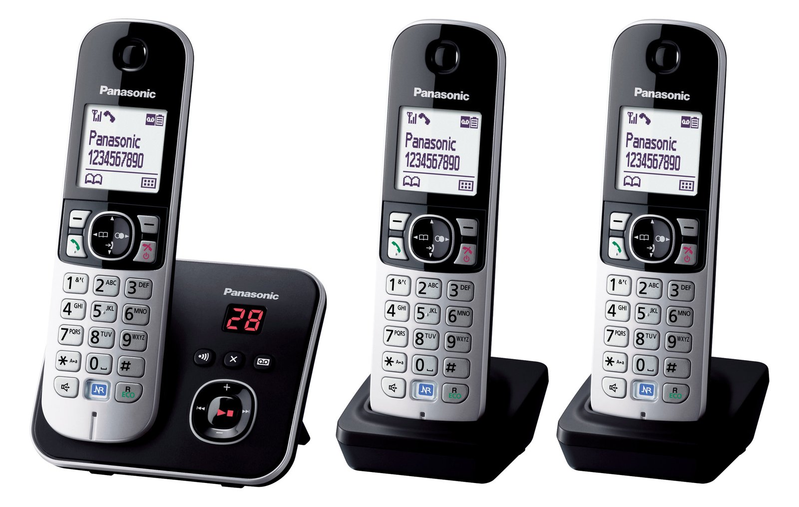 Panasonic KX-TG6823 - Schnurlostelefon - Anrufbeantworter mit Rufnummernanzeige