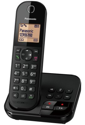 Panasonic KX-TGC420G - Schnurlostelefon - Anrufbeantworter mit Rufnummernanzeige - Schwarz