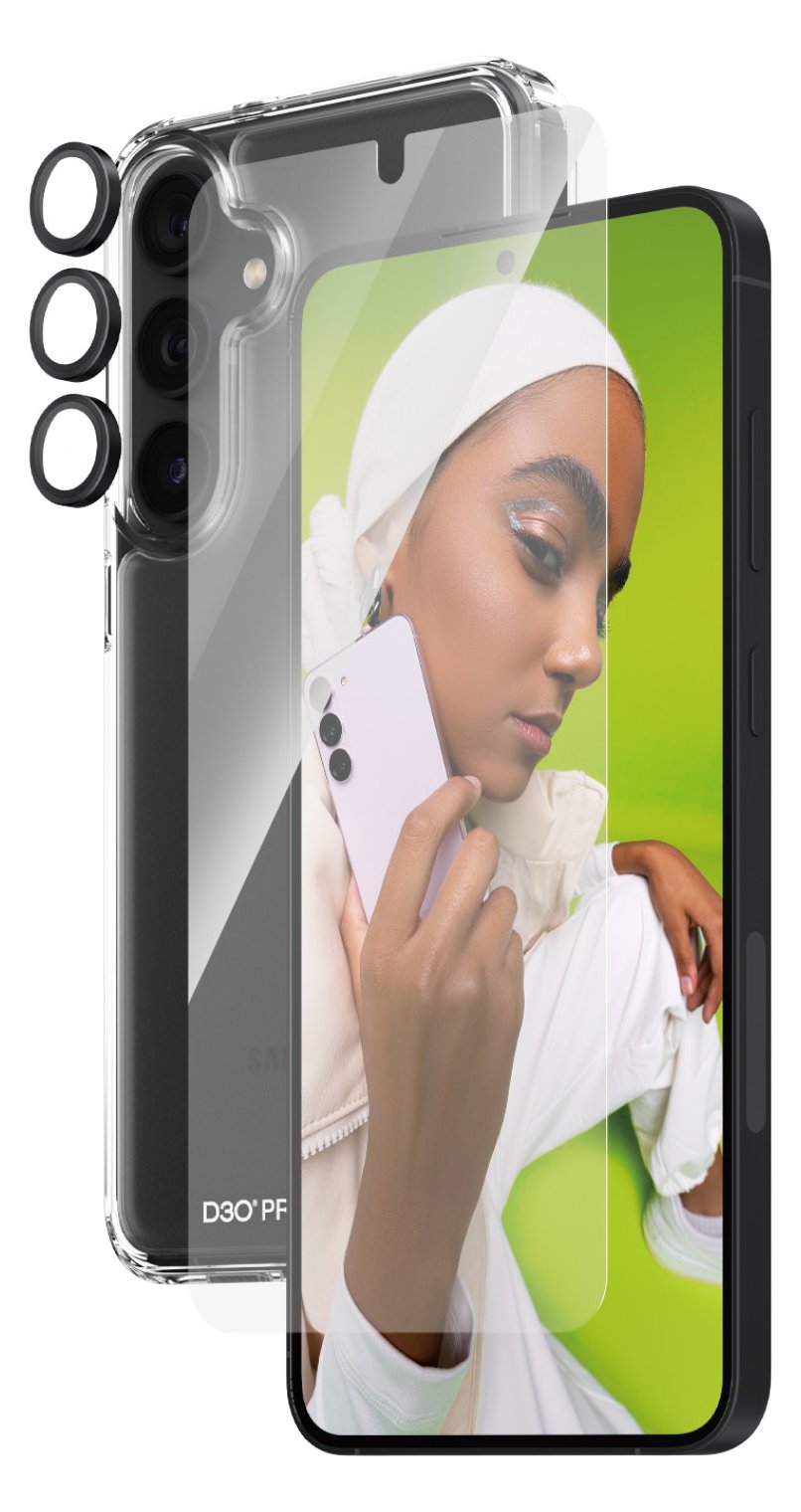 PanzerGlass 3-in-1 Schutzpacket - hintere Abdeckung für Mobiltelefon - Samsung Galaxy