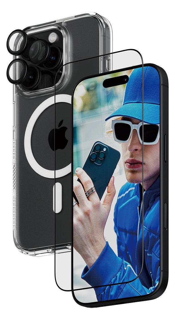 PanzerGlass 3-in-1 Schutzpacket - hintere Abdeckung für Mobiltelefon - Apple iPhone