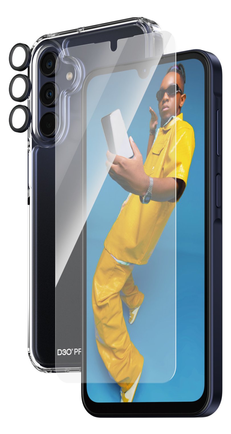 PanzerGlass 3-in-1 Schutzpacket - hintere Abdeckung für Mobiltelefon
