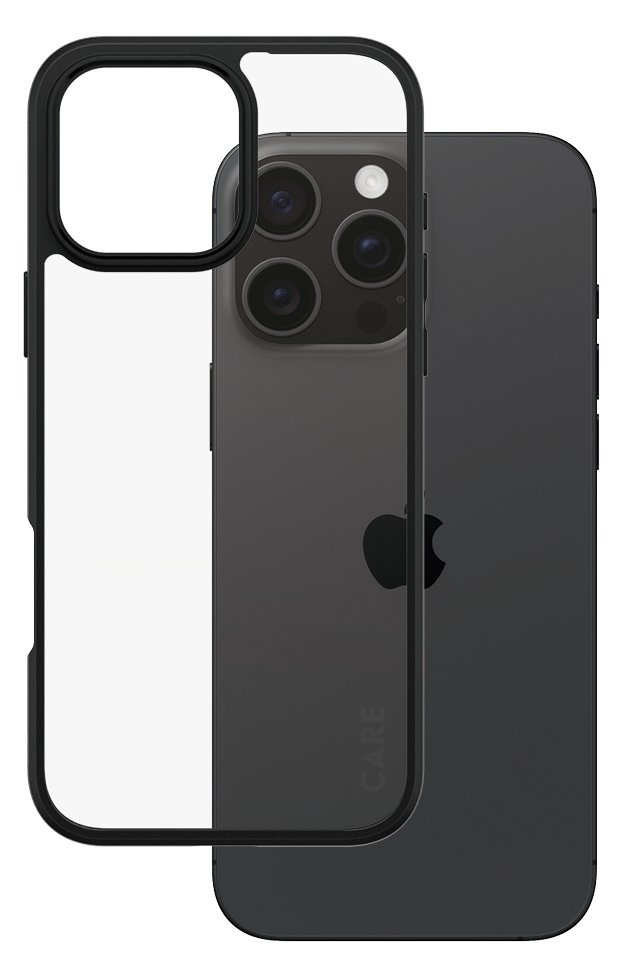 PanzerGlass CARE - iPhone 16 Pro Max Case - kompatibel mit MagSafe - Thermoplastisches Polyurethan (TPU) - Schwarz - transparent