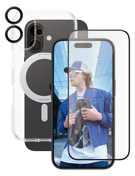 PanzerGlass CARE by PanzerGlass - 3-in-1 Schutzpacket - hintere Abdeckung für Apple iPhone 16 - Keramik - MagSafe von LumaTech