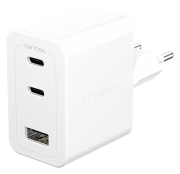 PanzerGlass empower Turbo 70W Multiple Charger inkl. 2x USB-C+ USB-A EU Plug von LumaTech