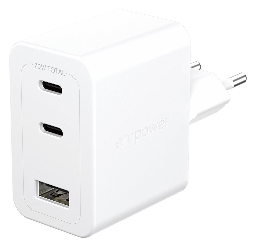 PanzerGlass empower Turbo 70W Multiple Charger inkl. 2x USB-C+ USB-A EU Plug
