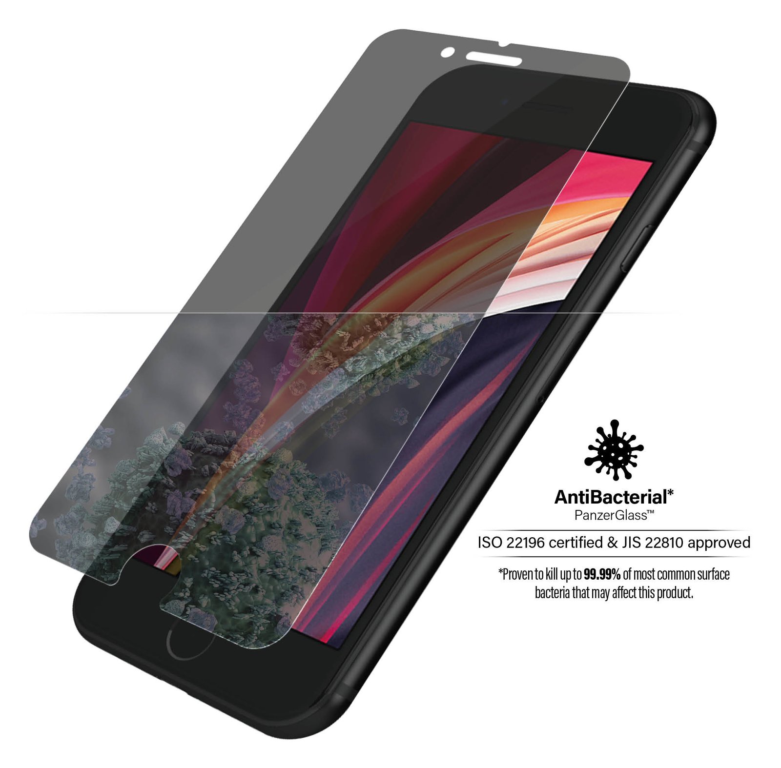 PanzerGlass Privacy - Bildschirmschutz für Handy - mit Sichtschutzfilter - für Apple iPhone 6, 6s, 7, 8, SE