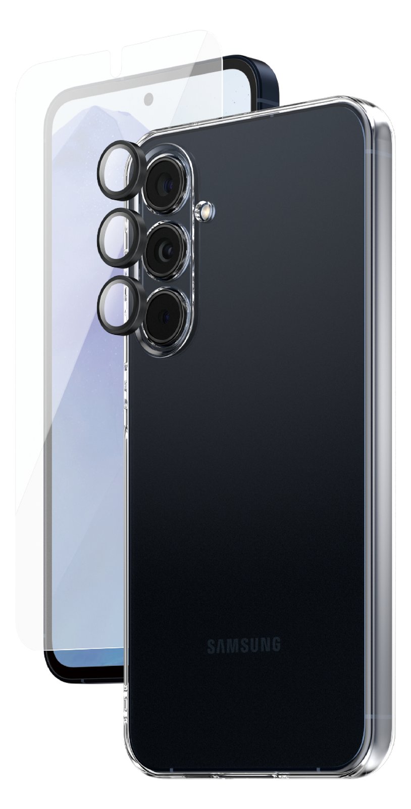 PanzerGlass SAFE. by PanzerGlass - 3-in-1 Schutzpacket - hintere Abdeckung für Samsung Galaxy A55