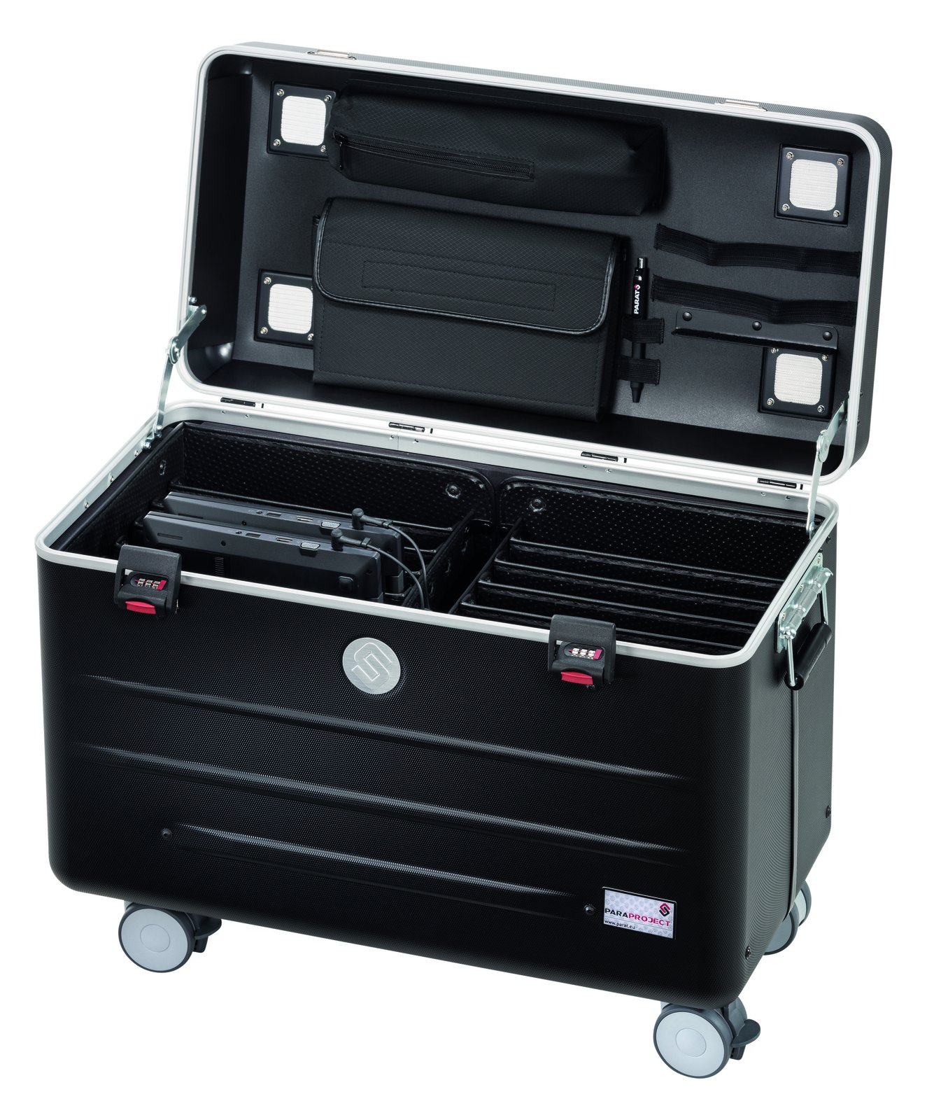 PARAT PARAPROJECT Case N10 - Wagen (nur Laden) für 10 Notebooks - verriegelbar - Aluminium, ABS-Kunststoff