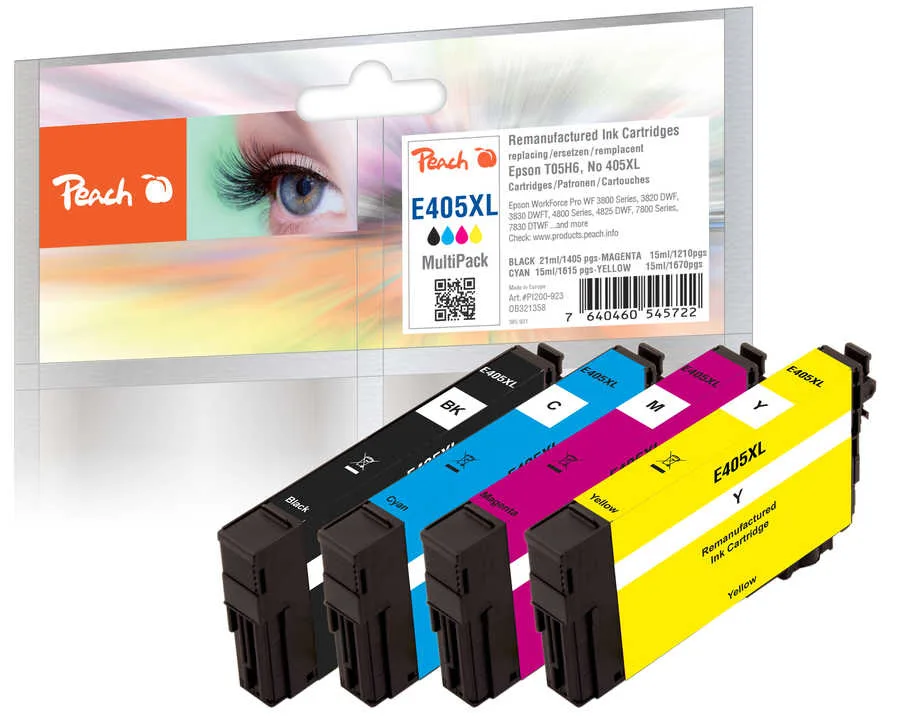 Peach 0F321358 - Hohe (XL-) Ausbeute - 21 ml - 15 ml - 1405 Seiten - 4 Stück(e) - Multipack, Ansicht 2