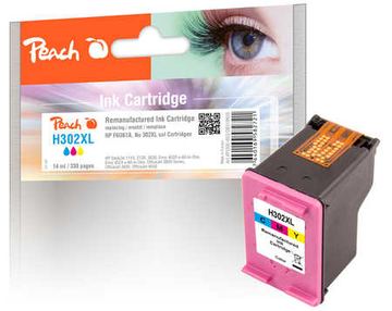 Peach 14 ml - Farbe (Cyan, Magenta, Gelb) - kompatibel - wiederaufbereitet - Tintenpatrone (Alternative zu: HP 302XL) von LumaTech