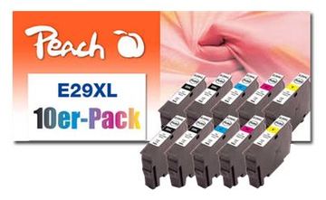 Peach Combi-Pack E29XL - 10er-Pack - Schwarz, Gelb, Cyan, Magenta - Tintenpatrone (Alternative zu: Epson 29XL) von LumaTech