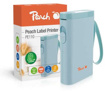 Peach Etikentendrucker PE110 blau - Drucker - Thermotransferdruck von LumaTech