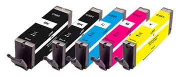 Peach Multi Pack - 5er-Pack - S - Schwarz, Gelb, Cyan, Magenta, Photo schwarz - (Alternative zu: Canon CLI-551,...) von LumaTech