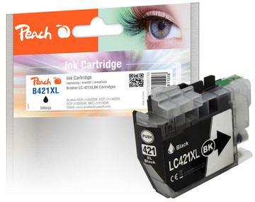 Peach Patrone Brother LC-421XL black kompatibel - Kompatibel - Tintenpatrone von LumaTech