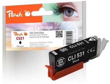 Peach Patrone Canon CLI-531 6118B001 photo black kompatibel - Kompatibel - Tintenpatrone von LumaTech