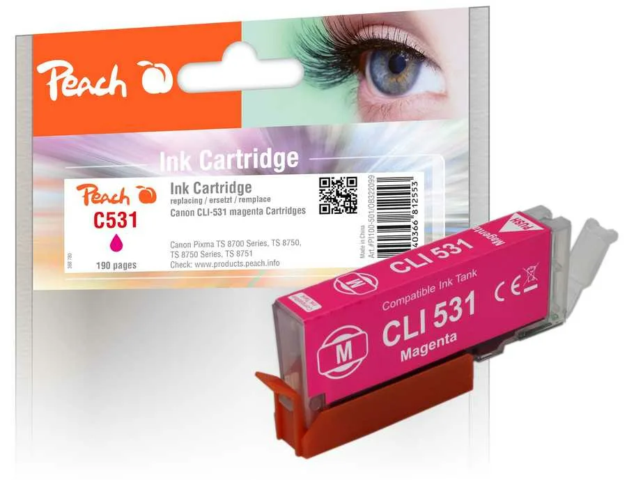 Peach Patrone Canon CLI-531 6121B002 magenta kompatibel - Kompatibel - Tintenpatrone, Ansicht 2