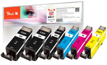 Peach Patrone Canon PG-520/CLI-521 MultiPack Plus 2xbk c m y remanufactured - Wiederaufbereitet - Kompatibel von LumaTech