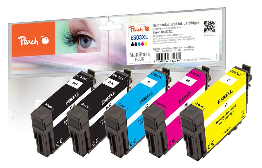 Peach Patrone Epson Nr. 503XL MultiPack Plus remanufactured - Wiederaufbereitet - Kompatibel