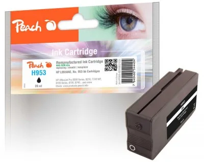 Peach Patrone HP Nr.953 black mit OEM Chip remanufactured - Wiederaufbereitet - Kompatibel, Ansicht 2
