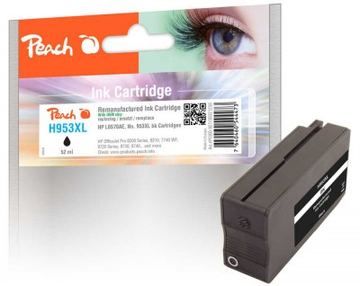 Peach Patrone HP Nr.953XL black mit OEM Chip remanufactured - Wiederaufbereitet - Kompatibel von LumaTech