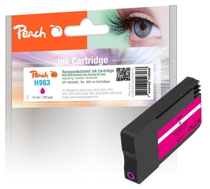 Peach Patrone HP Nr.963 3JA24AE magenta OEM reset ink level remanufactured - Wiederaufbereitet - Kompatibel