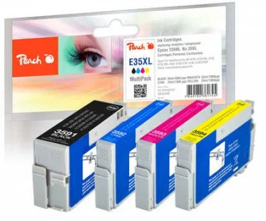 Peach PI200-637 - Tinte auf Pigmentbasis - Schwarz - Cyan - Magenta - Gelb - Epson - Multi pack - 4 Stück(e), Ansicht 2