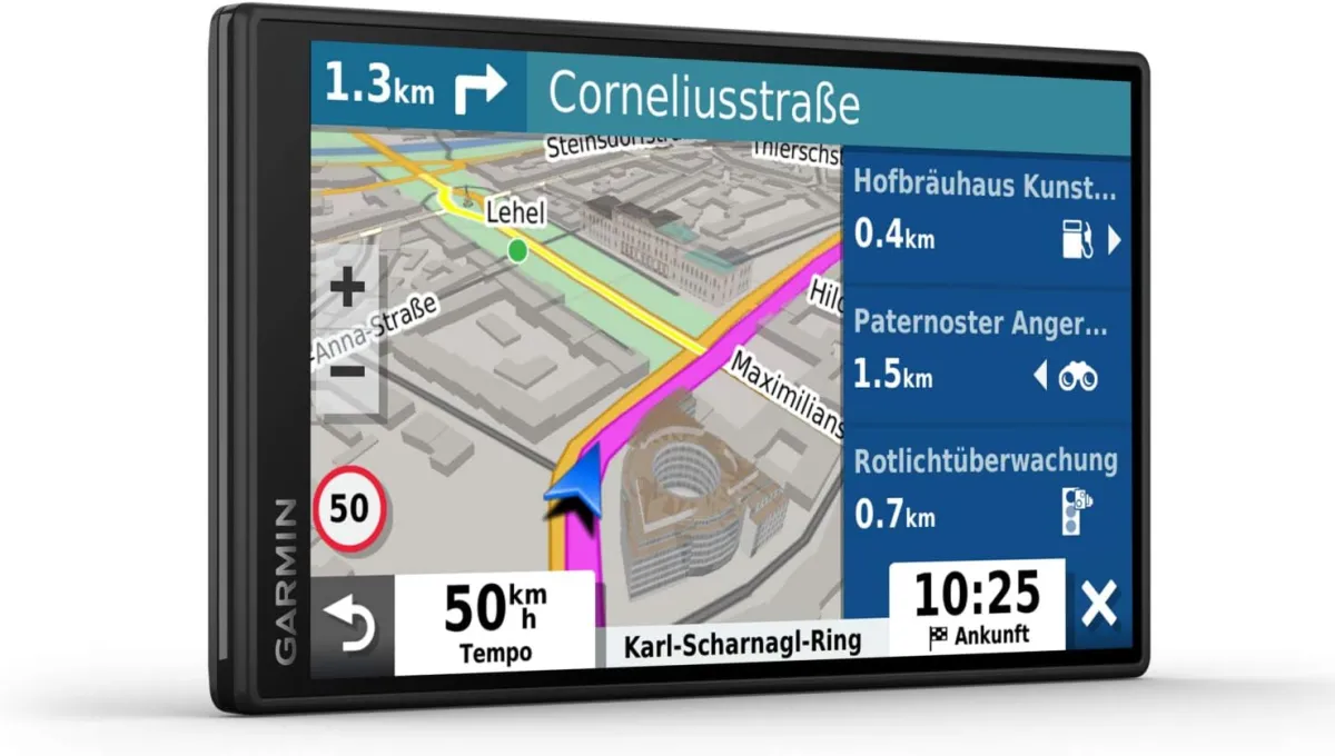 Garmin DriveSmart 55 MT-D EU Navi - Rahmenloses Touch-Display, 3D-Navigationskarten und Live-Traffic Via DAB+ — Bild 2